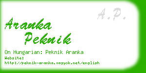 aranka peknik business card